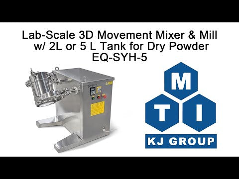 3D Shaker Mixer & Mill w/ 0.5 L -- 15L Tank for Dry Powder - EQ-SYH-5