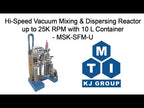 Hi-Speed Vacuum Mixing & Dispersing Reactor up to 25K RPM with Optional 1- 10 L Container - MSK-SFM-U