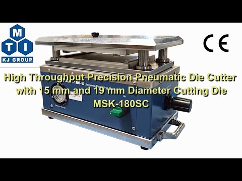 Electrode Cutting Die for Precision Pneumatic Die Cutter (Optional Coin and Pouch Cell) - MSK-180SD