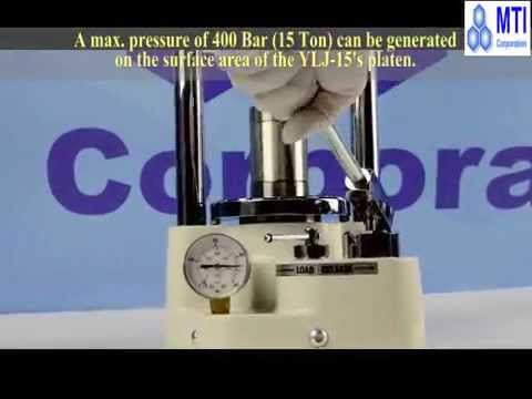 15T Compact Hydraulic Pellet Press for use in Glove-box - YLJ15