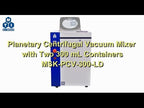 Vacuum Planetary Centrifugal Mixer w/ Two Containers (600ml) & Optional Ball Mill Jars - MSK-PCV-300-LD