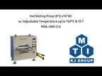 Hot Rolling Press (8"D x10"W, 230 °C Max) w/ Adjustable Pressure up to 10 T - MSK-HRP-3-E