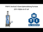 1700 Vertical 3-Zone Spheroidizing Furnace OTF-1700X--VT-AF