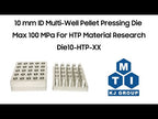 10 mm ID Multi-Well Pellet Pressing Die Max 90 MPa For HTP Material Research- Die10-SxxHT