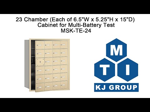 23 Chamber (Each of 6.5"W x 5.25"H x 15" D) Cabinet for Multi-battery Test - MSK-TE-24