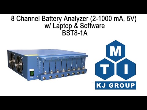8 Channel Battery Analyzer (2-1000 mA, 5V) w/ Laptop & Software - BST8-1A