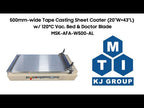 500mm-wide Tape Casting Sheet Coater (20"W°43"L) w/ Optional 120°C Vac. Bed & Doctor Blade or Slot Die - MSK-AFA-W500-AL