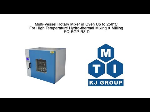 8/6/4 Vessel Rotary Reactor (50 ml) Up to 250°C & 3 MPa ( Mixing & Ball Mill) - BGP-R8-D