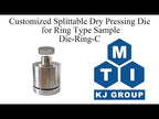 Split Dry Pressing Die for Ring Type Sample from 10 mm to 32.mm Dia. - Die-Ring-C