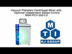 Vacuum Planetary Centrifugal Mixer w/ Two Containers (600ml) & Optional Ball Mill Jars - MSK-PCV-300-LD