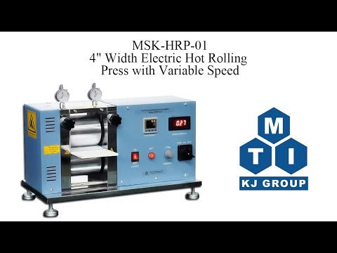 100C Max. 4" Width Electric Hot Rolling Press with Variable Speed (Air Gas Compatible) -MSK-HRP-01