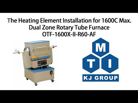 1500°C Max. Dual Zone Rotary Tube Furnace with 60 mm OD Alumina Tube - OTF-1500X-II-R60