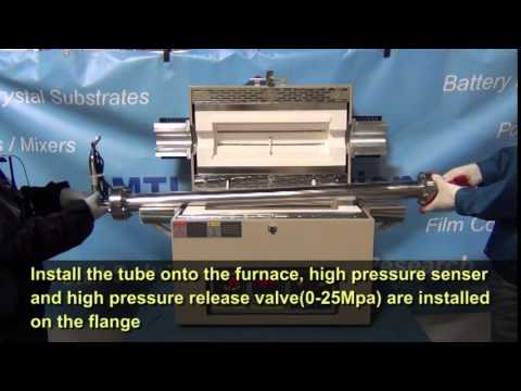 High Pressure Tube Furnace with °110 (80 mm ID) Alloy Tube (Max. 20 MPa / 800oC  Max .) - OTF-1200X4-HP20