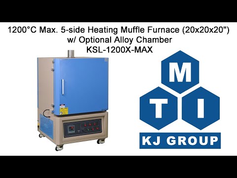 1200°C Max. 5-side Heating Muffle Furnace (20x20x20", 125L) w/ Optional Alloy Chamber - KSL-1200X-MAX