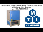 1200°C Max. 5-side Heating Muffle Furnace (20x20x20", 125L) w/ Optional Alloy Chamber - KSL-1200X-MAX