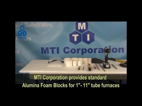Alumina Foam Block: 40 mm Diameter (one pair) for MTI's 2" Tube Furnace - FTB40