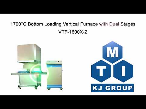 1700C Bottom Loading Vertical Furnace (280Dx300H mm, 13L) with Dual Stages - VBF1600X-Z
