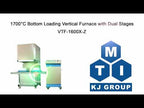 1700C Bottom Loading Vertical Furnace (280Dx300H mm, 13L) with Dual Stages - VBF1600X-Z