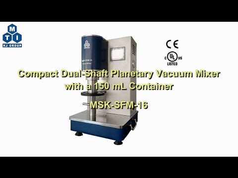 Desk-Top Dual-Shaft Planetary Vacuum Mixer w/ Optional Containers (50-500ml) up to 600 RPM -MSK-SFM-16