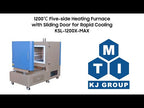 1200 5-side Heating Muffle Furnace (20x20x20", 125L) w/ with Sliding Door for Rapid Cooling - KSL-1200X-MAX-T