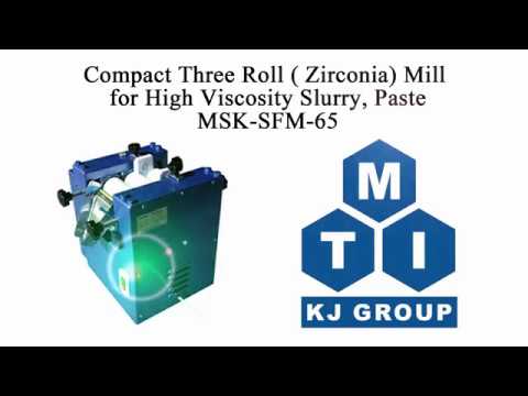 Compact Three Rollers (Zirconia) Mill for High Viscosity Slurry, Paste - MSK-SFM-65