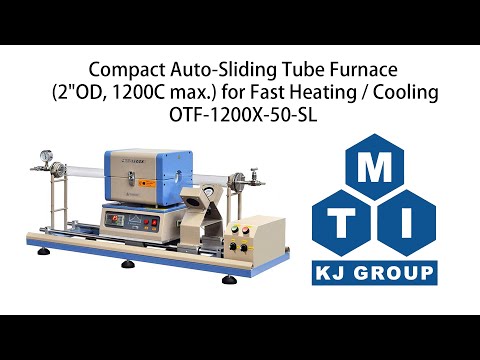 Compact Auto-Sliding Tube Furnace (2"OD, 1200C max.) for Fast Heating / Cooling - OTF1200XSL50