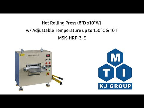 10 T Max. Pressure adjustable Cold Rolling Press (10"W x 8"D ) with Optional Hydraulic Pump - MSK-HRP-3-C