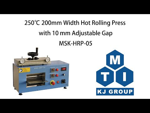 250°C 200mm Width Hot Rolling Press with 10 mm Adjustable Gap - MSK-HRP-05