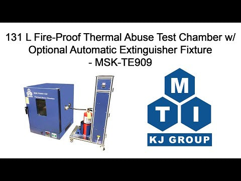 131 L 200oC Max Thermal Abuse Test Chamber w/ Optional Automatic Extinguisher Fixture - MSK-TE909