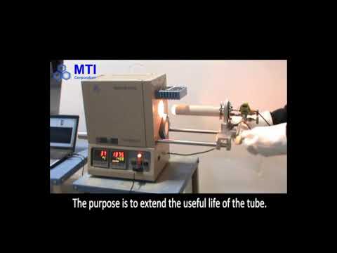 1500C Max Tube Furnace (50mm OD) with Sliding Flanges for Fast Heating/Cooling - GSL1500XRTP50