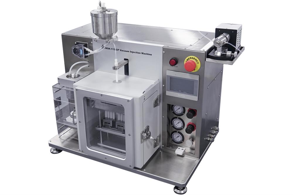 Compact Vacuum Electrolyte Injection System for Pouch and Cylinder Cells - MSK-113-CP