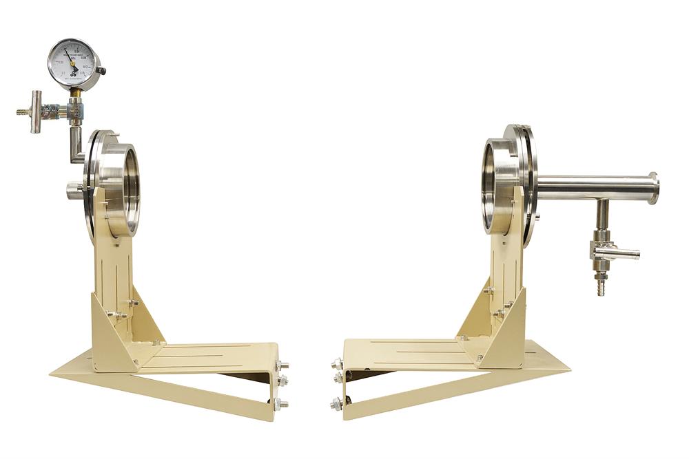 Hinged Vacuum Sealing Assembly with Flange Support for 130 mm 5" dia Tube Furnace - FL125KF25H