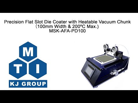 Precision Slot Die Sheet Coater w/ Heating Vacuum Chuck & Syringe Pump (4" Width & 120°C Max.) - MSK-AFA-PD100