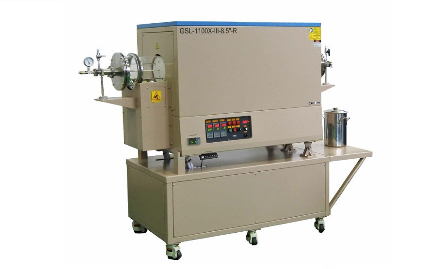 900°C Max Rotary Tube Furnace with 8" ID 310S Alloy Tube & Optional Heating Zones - GSL-900X-8-R